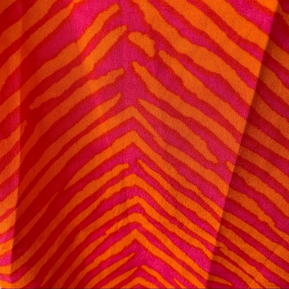 Buckhead Betties ruffle chiffon sleeveless tie neck Chevron top 6684 - Picture 5 of 10